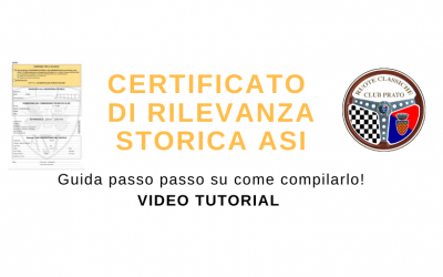 Come riempire un Certificato di rilevanza storica ASI – Tutorial